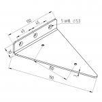 Консоль декоративна Титан L=190х130 чорний